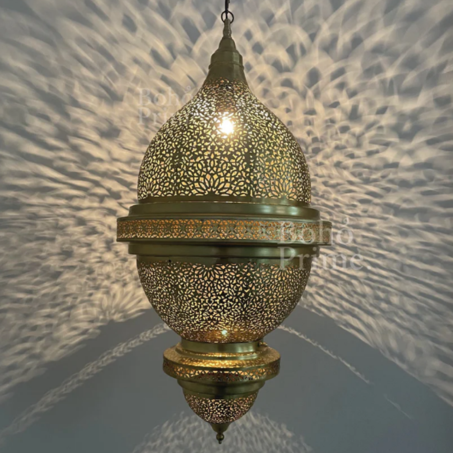 Brass Lamp / Brass Lantern – Pendant Hanging Light – MaisonNadia